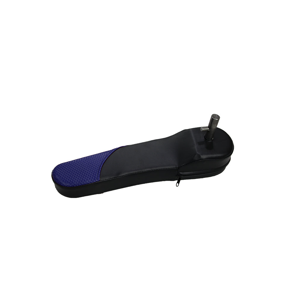 ARMREST FOR SEAT, PASSENGER SIDE, BLACK+BLUE