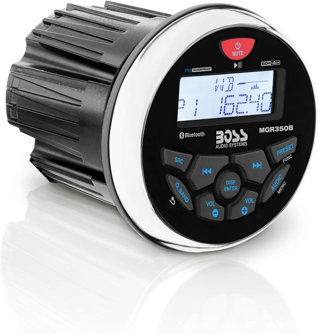 BOSS Audio Systems MGR350B Marine Gauge Bluetooth Receiver