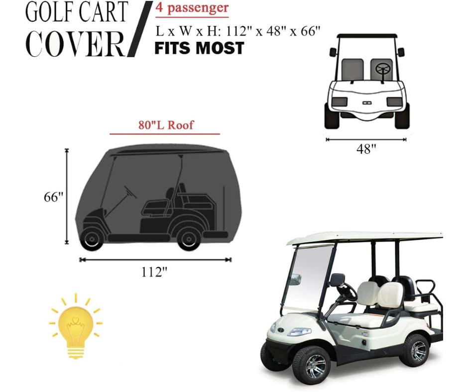 Golf Cart Cover for 4 Seaters