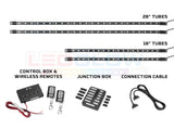 12-Volt Million Color Expandable LED 4-Seater Golf Cart Underbody Lighting Kit with 2 Piece Canopy, 2 Piece Interior & 4 Piece Wheel Well