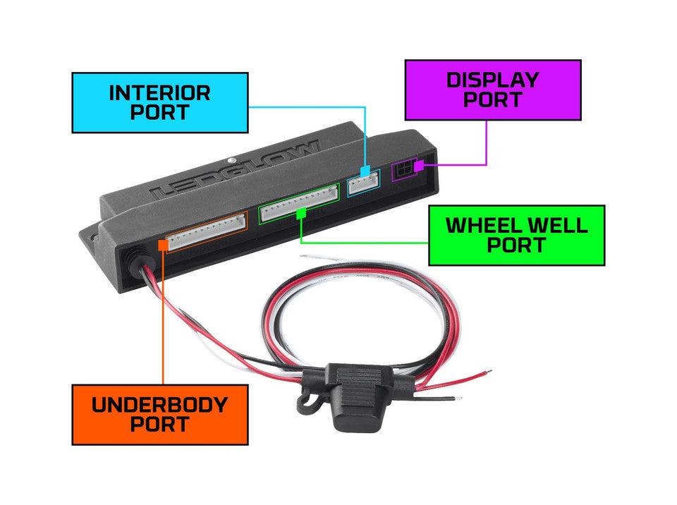 12-Volt Bluetooth Million Color LED Extended 6-Seater Wheelbase Golf Cart Underbody & Canopy Lighting Kit with Smartphone Control