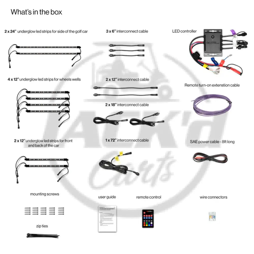 Extreme Strips - 2/4 Seat Cart + LED Controller Accessories